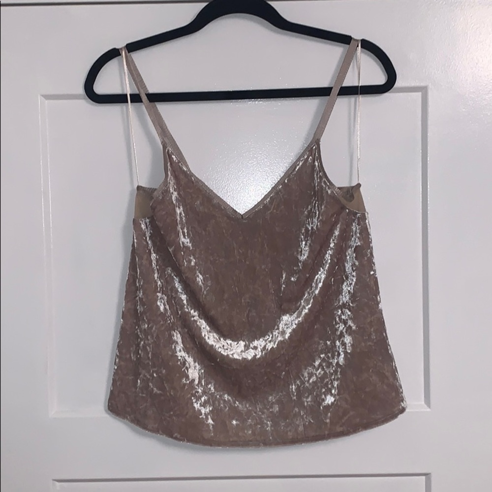 ZARA CRUSHED VELVET TANK SIZE SMALL. NWT